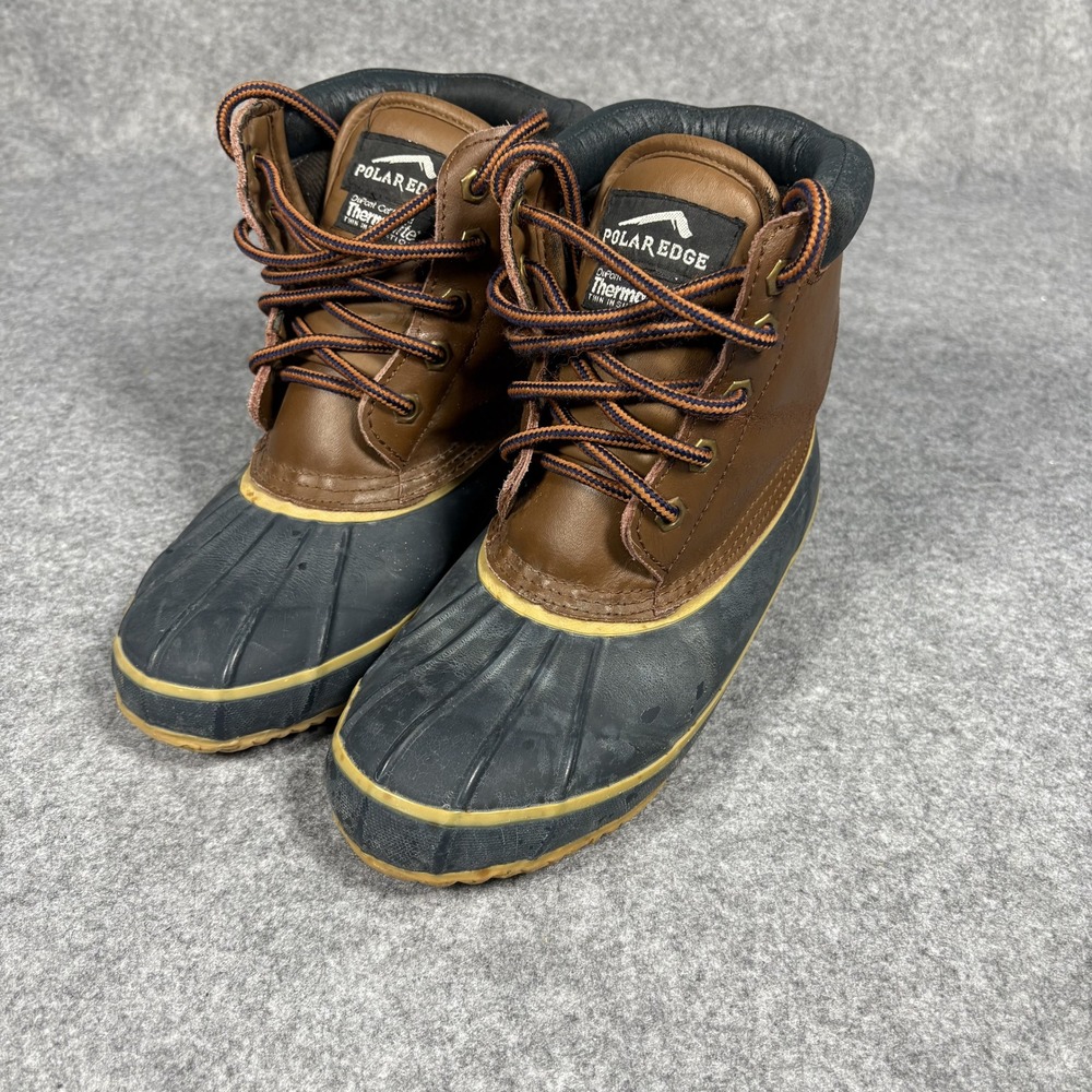 Polar Edge 6375W Duck Boots 6 Brown Leather Thermolite‎ Insulated